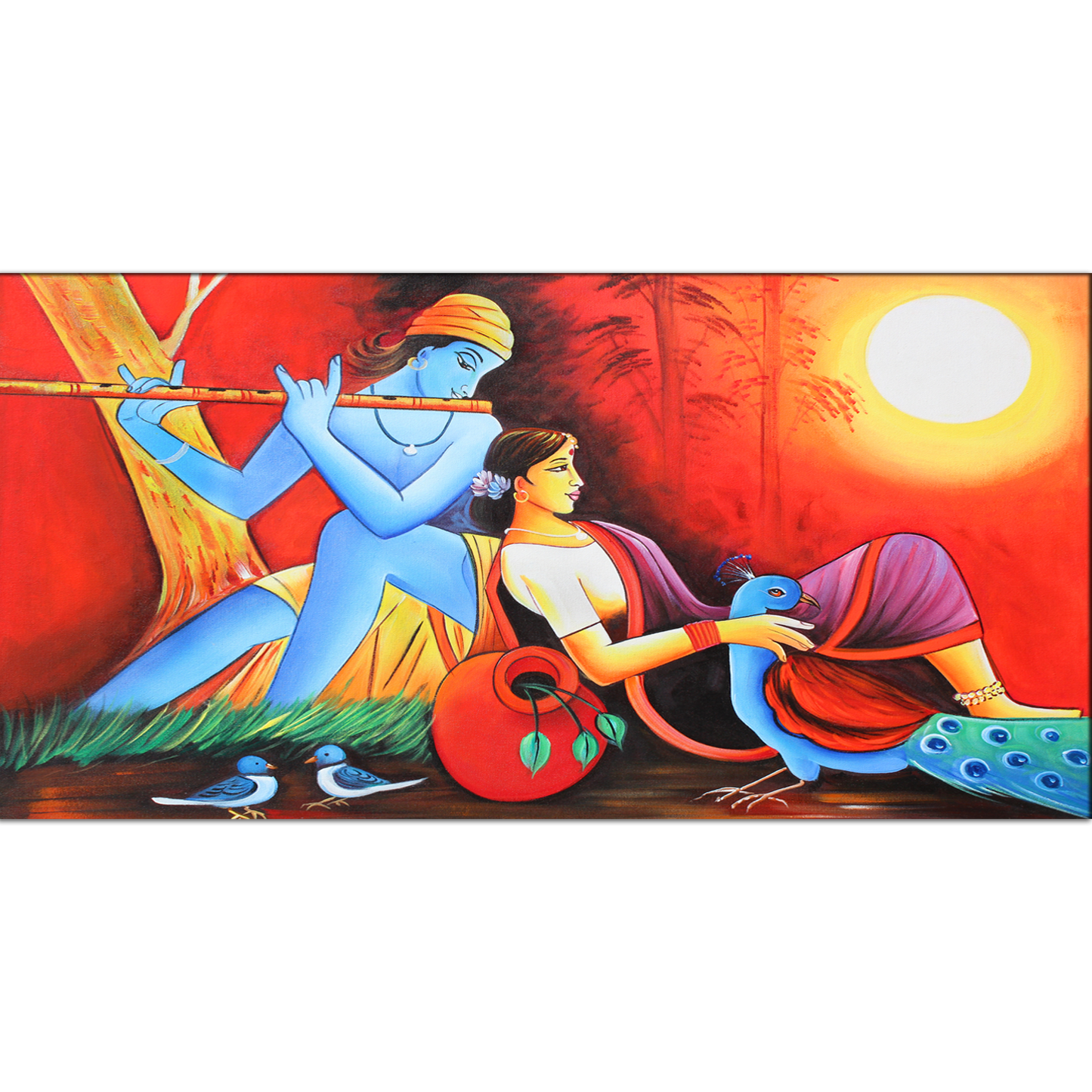 Radha Krishna Canvas Print Wall Painting