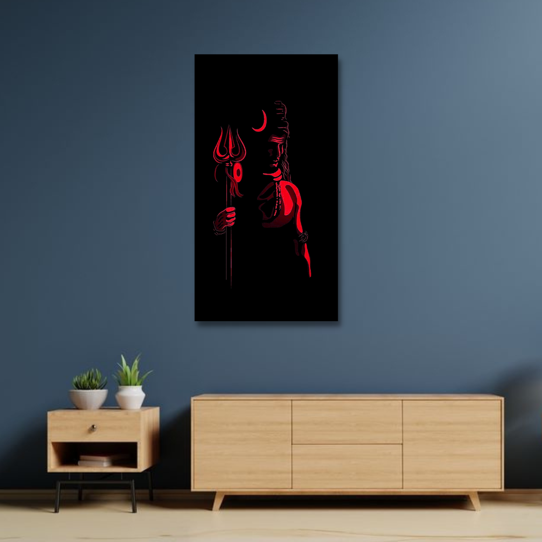 Lord Shiva Religious Canvas Print Wall Painting