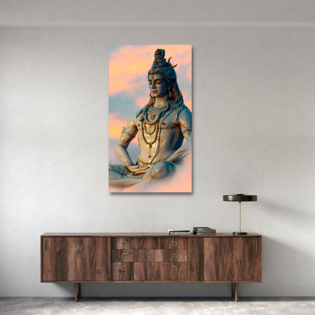 Lord Shiva Religious Canvas Wall Painting