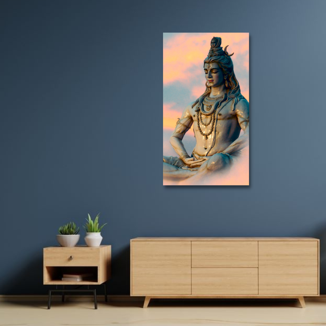 Lord Shiva Religious Canvas Wall Painting