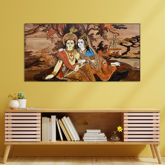 Radha Krishna Eternal Love Canvas Print Wall Painting